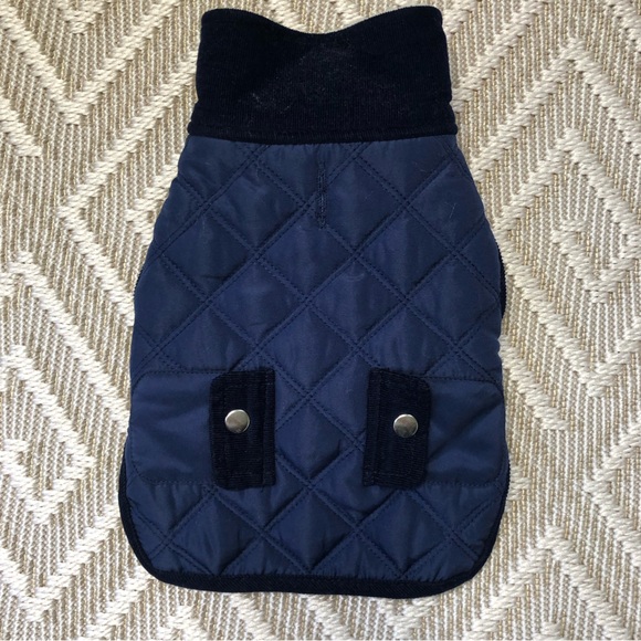 Pup Crew Other - Pup Crew Quilted Dog Coat Navy XS